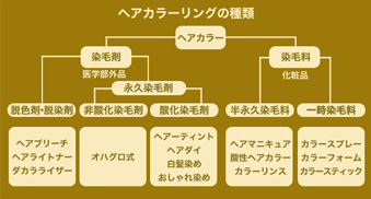 カラー剤の種類とカブレついて教えてくれませんか？